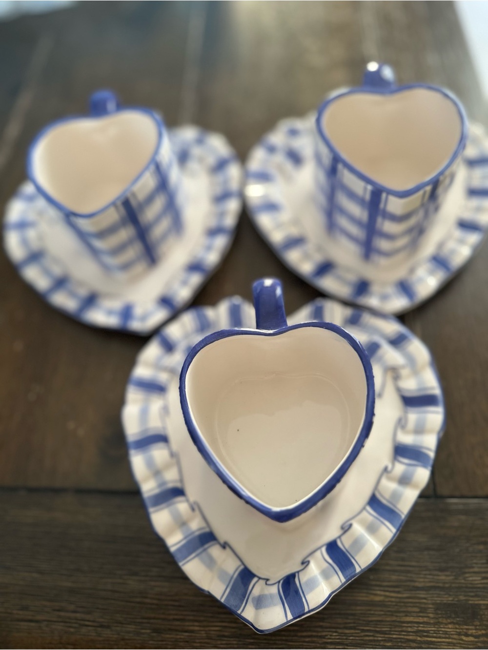 Vintage Papel Freelance Ceramic Cup and Saucer Set - Classic Heart Tea Set